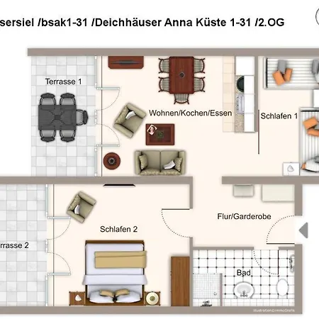 Apartament Deichhaeuser Anna Kueste Deichhaeuser Anna Kueste 1-31 Bensersiel